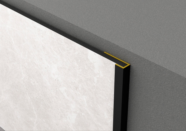 C-Profil Abschlussschiene Schwarz matt